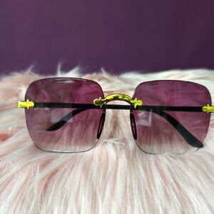 Stylish Rimless Purple Sunglasses (NWOT)